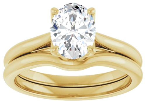 14K Yellow  8x6 mm Oval Solitaire Engagement Ring Mounting (8)