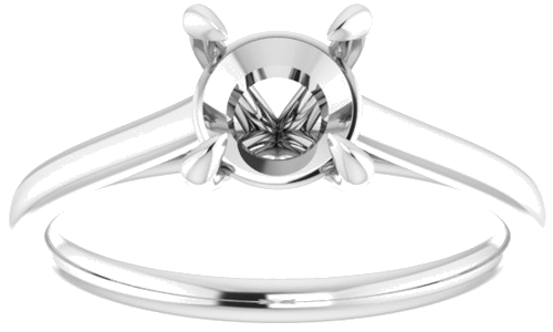 Sužadėtuvių Žiedas „Solitaire“ 950 Platinos Round 6.5mm (3)