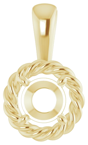 14K Yellow  5.5 mm Round Pendant Mounting (1)