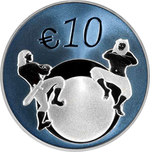2011 Estija Euro įvedimas 10 eurų sidabrinė moneta (1)
