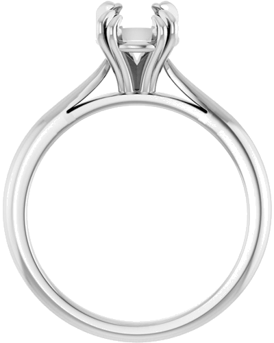 14K White 9 x 7 mm Oval Engagement Ring Mounting (2)