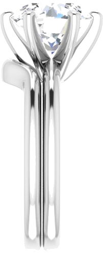 Sužadėtuvių Žiedas „Solitaire“ 417 Baltojo Aukso Round 9.4mm (9)
