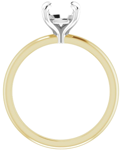 Sužadėtuvių Žiedas „Solitaire“ 585 Baltojo Ir Geltonojo Aukso Round 7mm (2)
