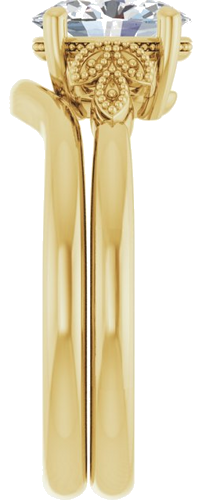 Sužadėtuvių Žiedas „Solitaire“ 585 Geltonojo Aukso Oval 8mm x 6mm (9)