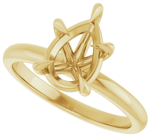 Sužadėtuvių Žiedas „Solitaire“ 585 Geltonojo Aukso Pear Shape 10mm x 7mm (5)