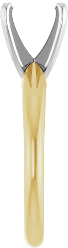 Sužadėtuvių Žiedas „Solitaire“ 585 Baltojo Ir Geltonojo Aukso Round 7.8mm x 8.6mm (4)