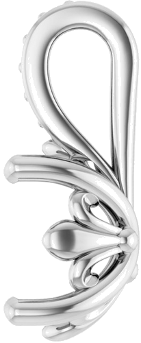 14K White  7x5 mm Oval Pendant Mounting (3)