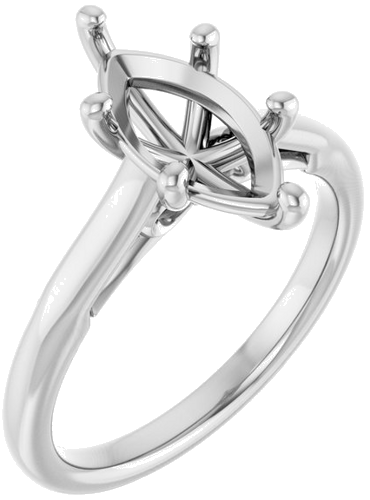 Sužadėtuvių Žiedas „Solitaire“ 417 Baltojo Aukso Marquise 12mm x 6mm (1)