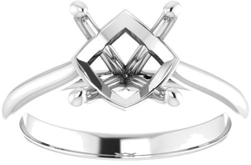 Sužadėtuvių Žiedas „Solitaire“ 585 Baltojo Aukso Round 9mm (3)