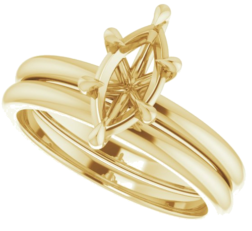 14K Yellow 10x5 mm Marquise Solitaire Engagement Ring Mounting (10)