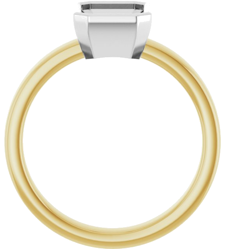 Sužadėtuvių Žiedas „Solitaire“ 585 Baltojo Ir Geltonojo Aukso Emerald 8mm x 6mm (2)