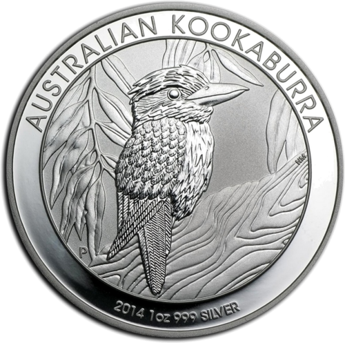 2014 Kookaburra Australija 1 oz sidabrinė moneta (1)