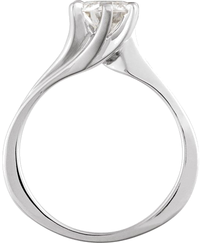 14K White 5.8 mm Round Engagement Ring Mounting (4)