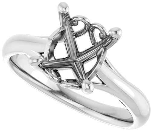 Sužadėtuvių Žiedas „Solitaire“ 950 Platinos Oval 10mm x 8mm (5)