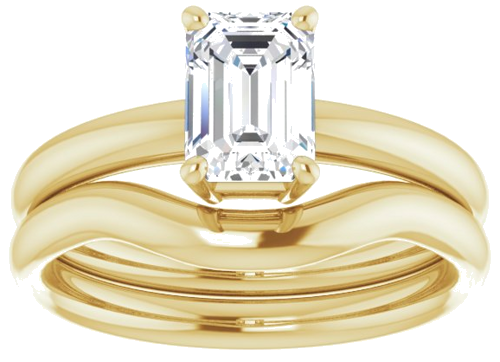 Sužadėtuvių Žiedas „Solitaire“ 14k yellow gold Emerald 7mm x 5mm (8)
