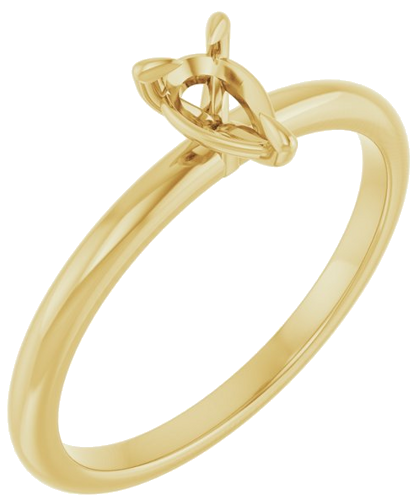 Sužadėtuvių Žiedas „Solitaire“ 585 Geltonojo Aukso Pear Shape 6mm x 4mm (1)