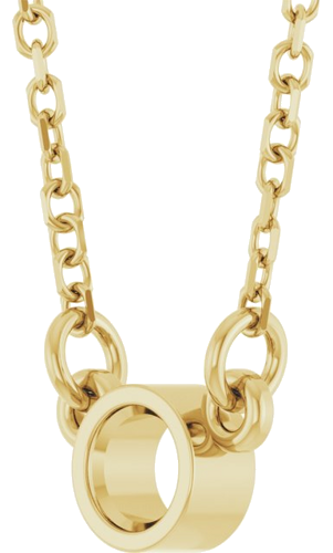 14K Yellow 3 mm Round Bezel-Set Solitaire 18  Necklace Mounting (2)