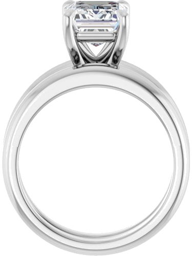 Sužadėtuvių Žiedas „Solitaire“ 585 Baltojo Aukso Emerald 9mm x 7mm (7)