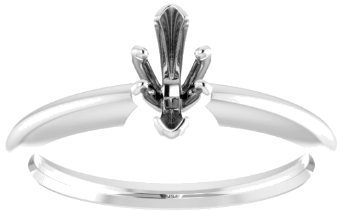 Sužadėtuvių Žiedas „V-End Solitaire“ 585 Baltojo Aukso Marquise 8mm x 3.5mm (5)