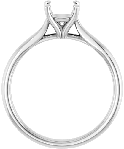 14K X1 White 6.5 mm Round Engagement Ring Mounting (2)