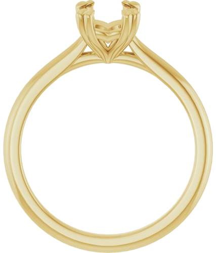 14K Yellow 7x5 mm Emerald Solitaire Engagement Ring Mounting (2)