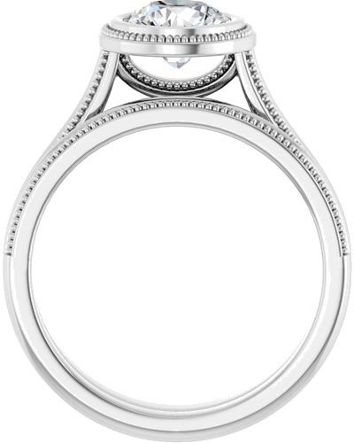 Sužadėtuvių Žiedas „Solitaire“ 585 Baltojo Aukso Round 6.5mm (7)