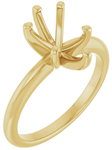 14K Yellow  10x7 mm Pear Solitaire Engagement Ring Mounting (1)