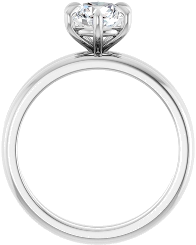 Platinum 6.5 mm Round Solitaire Engagement Ring Mounting (7)