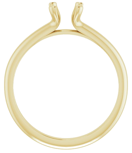 14K Yellow 6 mm Round Solitaire Engagement Ring Mounting (2)