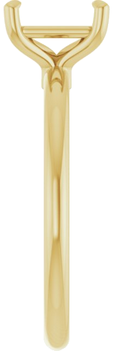 14K Yellow 7x5 mm Emerald Solitaire Engagement Ring Mounting (4)