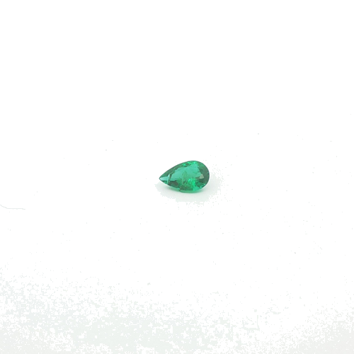 0.54 carat GREEN Pear Smaragdas (1)