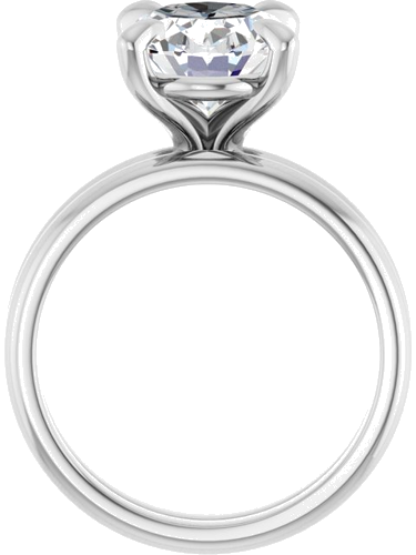 Platinum  11x9 mm Oval Solitaire Engagement Ring Mounting (7)