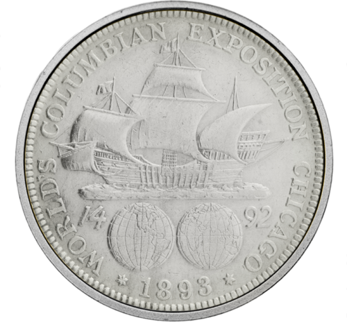 Half Dollar 1892-1893 US Columbus Silver Coin (2)