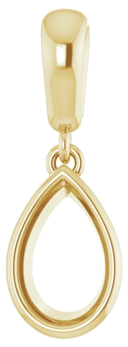 14K Yellow  8x5 mm Pear Pendant Mounting (1)