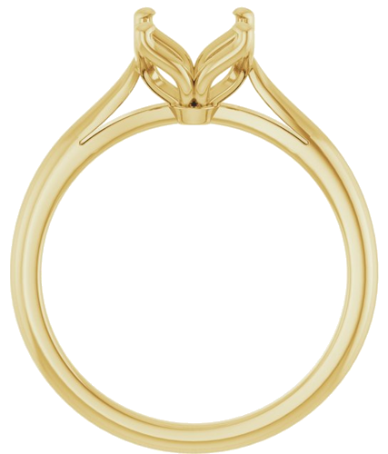 14K Yellow  9x7 mm Oval Solitaire Engagement Ring Mounting (2)