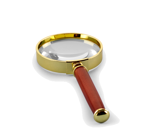 Увеличительное стекло с ручкой из красного дерева (2)