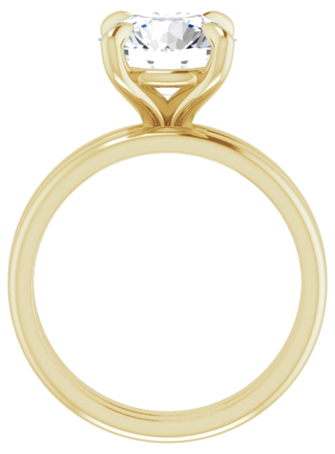 Sužadėtuvių Žiedas „Solitaire“ 585 Geltonojo Aukso Round 9mm (7)