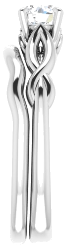 14K White  4.8 mm Round Solitaire Engagement Ring Mounting (9)