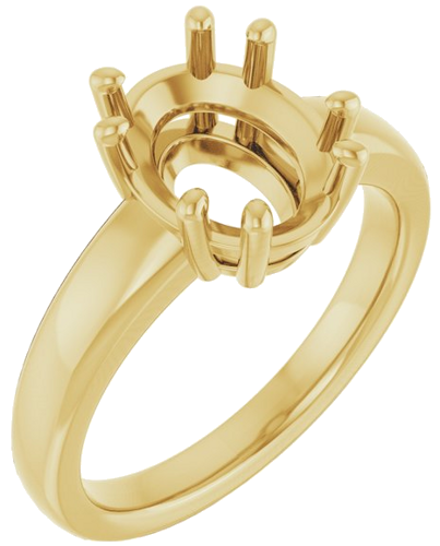 Sužadėtuvių Žiedas „Split-Prong Solitaire“ 14k yellow gold Oval 10mm x 8mm (1)