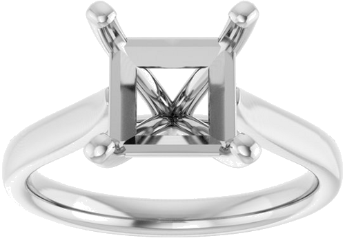 Sužadėtuvių Žiedas 950 Platinos Square 7.5mm (3)