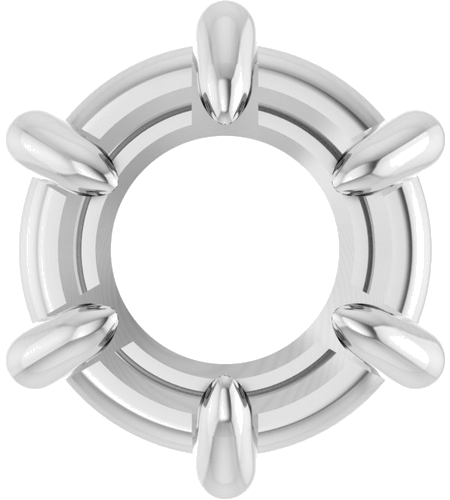 Pakabukas „Solitaire“ 585 Baltojo Aukso Round 6.5mm (1)