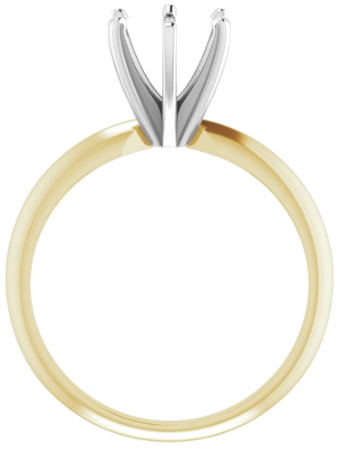 Sužadėtuvių Žiedas „Light Solitaire“ 585 Baltojo Ir Geltonojo Aukso Round 6.6mm x 7.2mm (2)