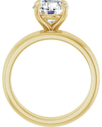 14K Yellow 8 mm Round Solitaire Engagement Ring Mounting (7)
