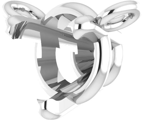 14K White 4.5 mm Round 3-Prong Necklace Center (2)