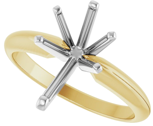 14K Yellow   White 11.5x7 mm Pear 6-Prong Ring Mounting (5)