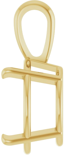 14K Yellow 14 mm Round 4-Prong Pendant Mounting (3)