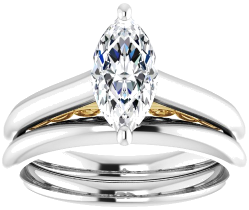 14K White   Yellow 10x5 mm Marquise Engagement Ring Mounting (8)