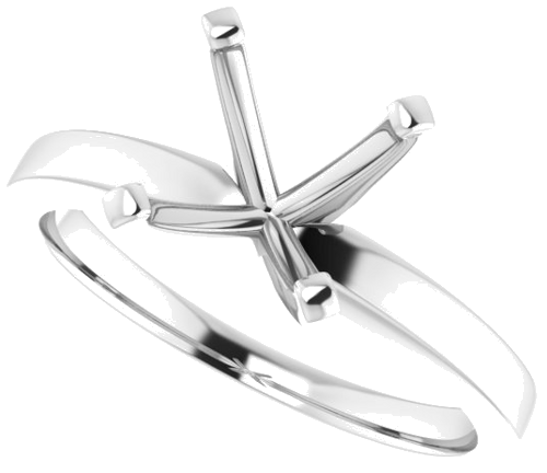 Sužadėtuvių Žiedas „Solitaire“ 585 Baltojo Aukso Square 6mm (5)