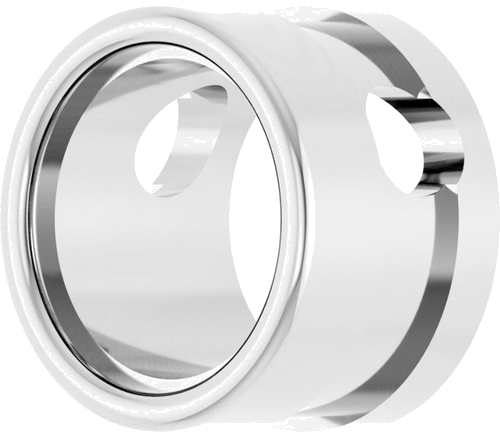 Platinum 6.5 mm Round Bezel-Set Slide Pendant Mounting (2)