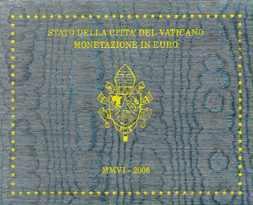 2006 Ватикан Бенедикт XVI BU набор монет евро (1)